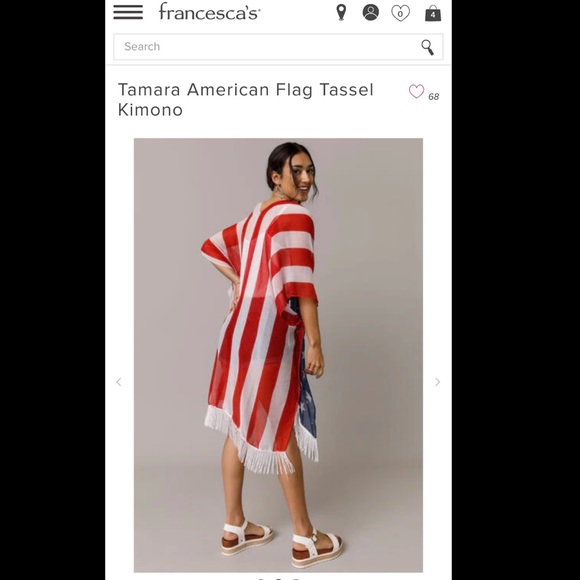 American Flag Kimono - Picture 3 of 6